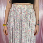 1980s ditsy print midi skirt, by Richards, size 6