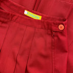 1970s Red pleated skirt, by Cacharel, size 6