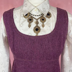 1970s Purple flared maxi dress, by Quad, size 10