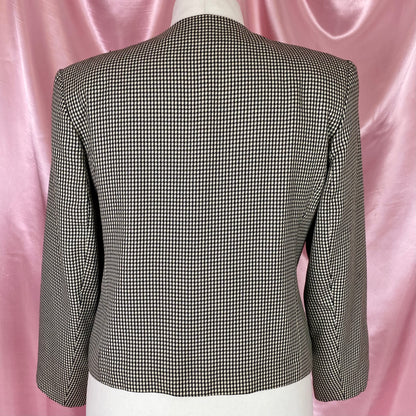 1990s boxy houndstooth jacket, by St Michael, size 18