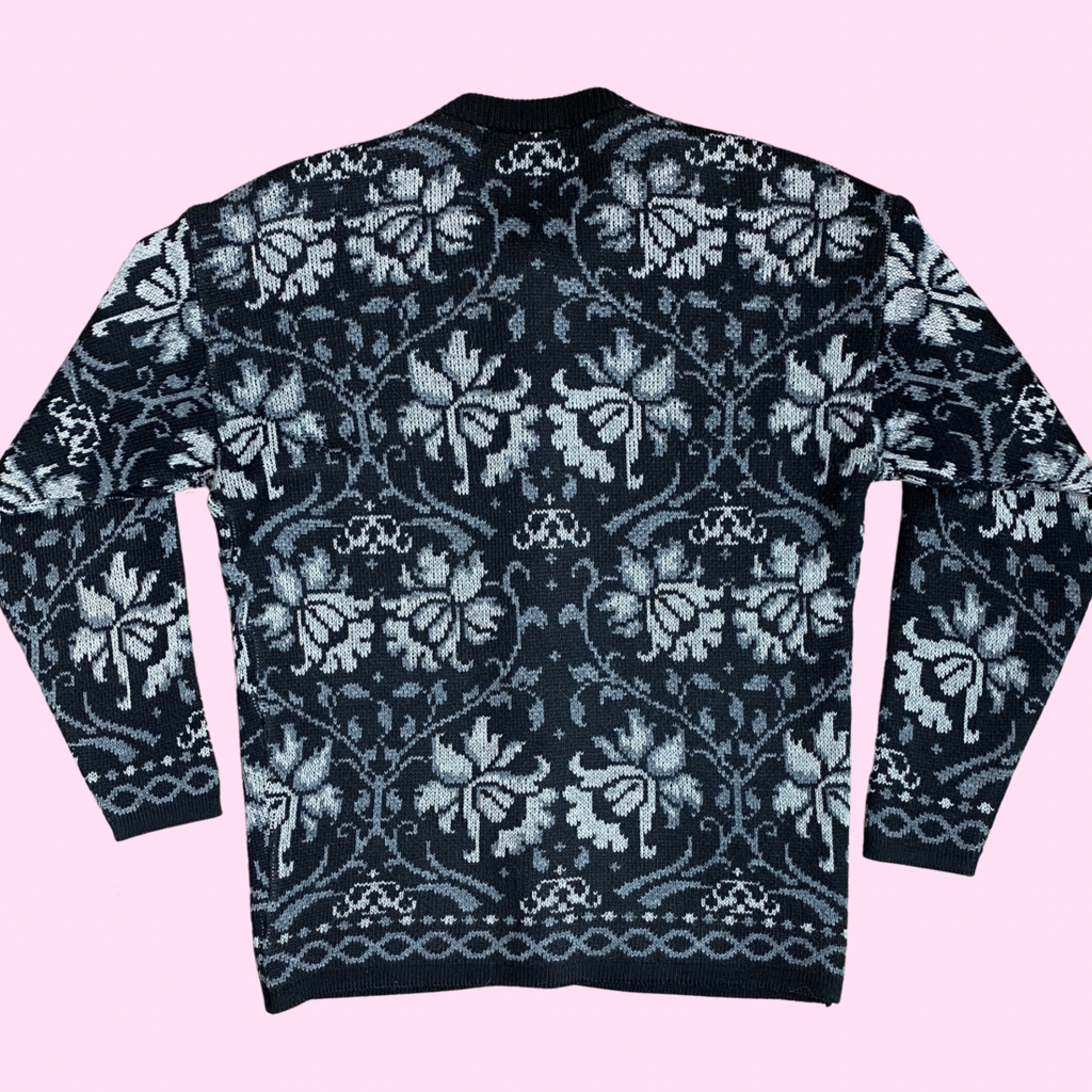 1980s Black patterned cardigan, by St Michael, size 8
