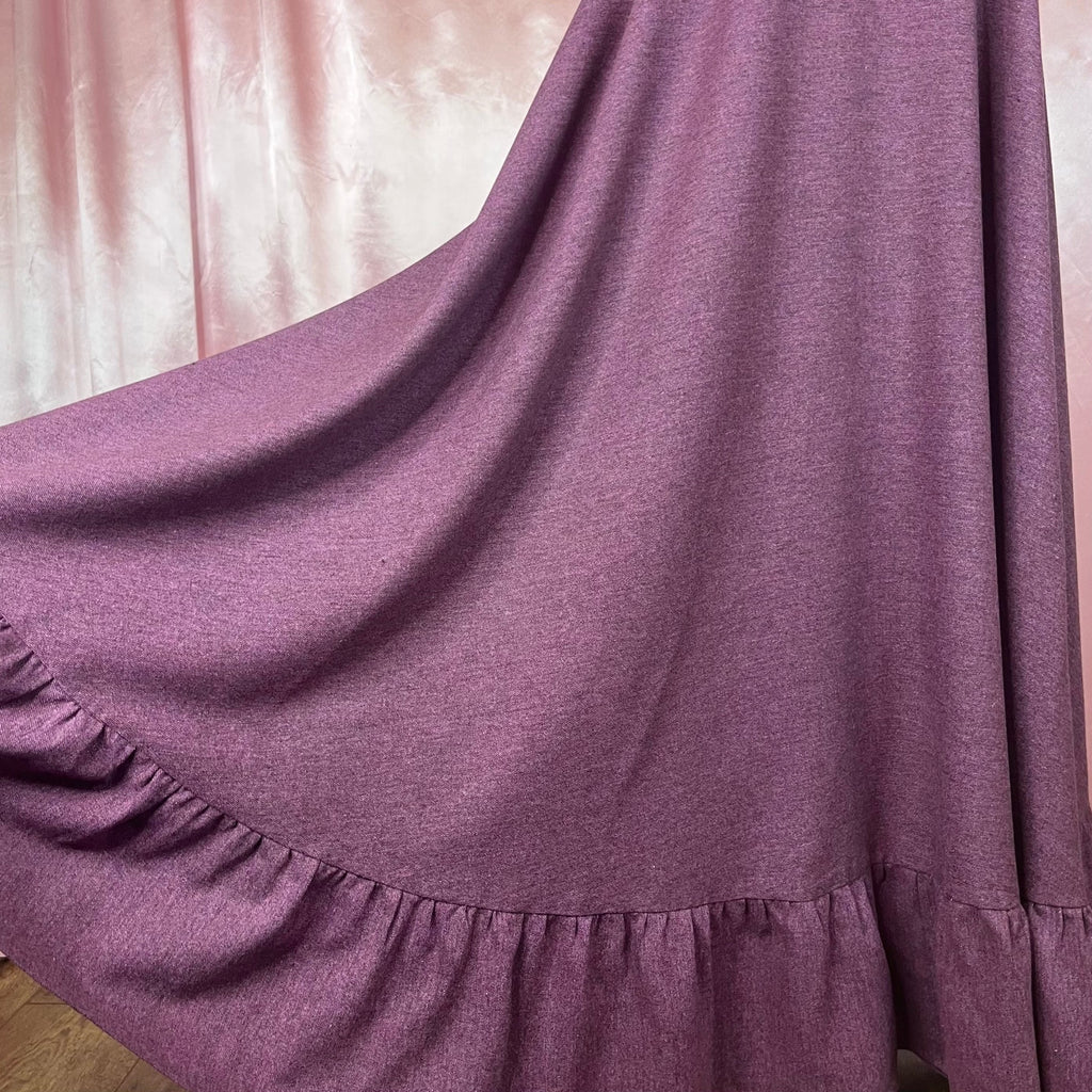1970s Purple flared maxi dress, by Quad, size 10