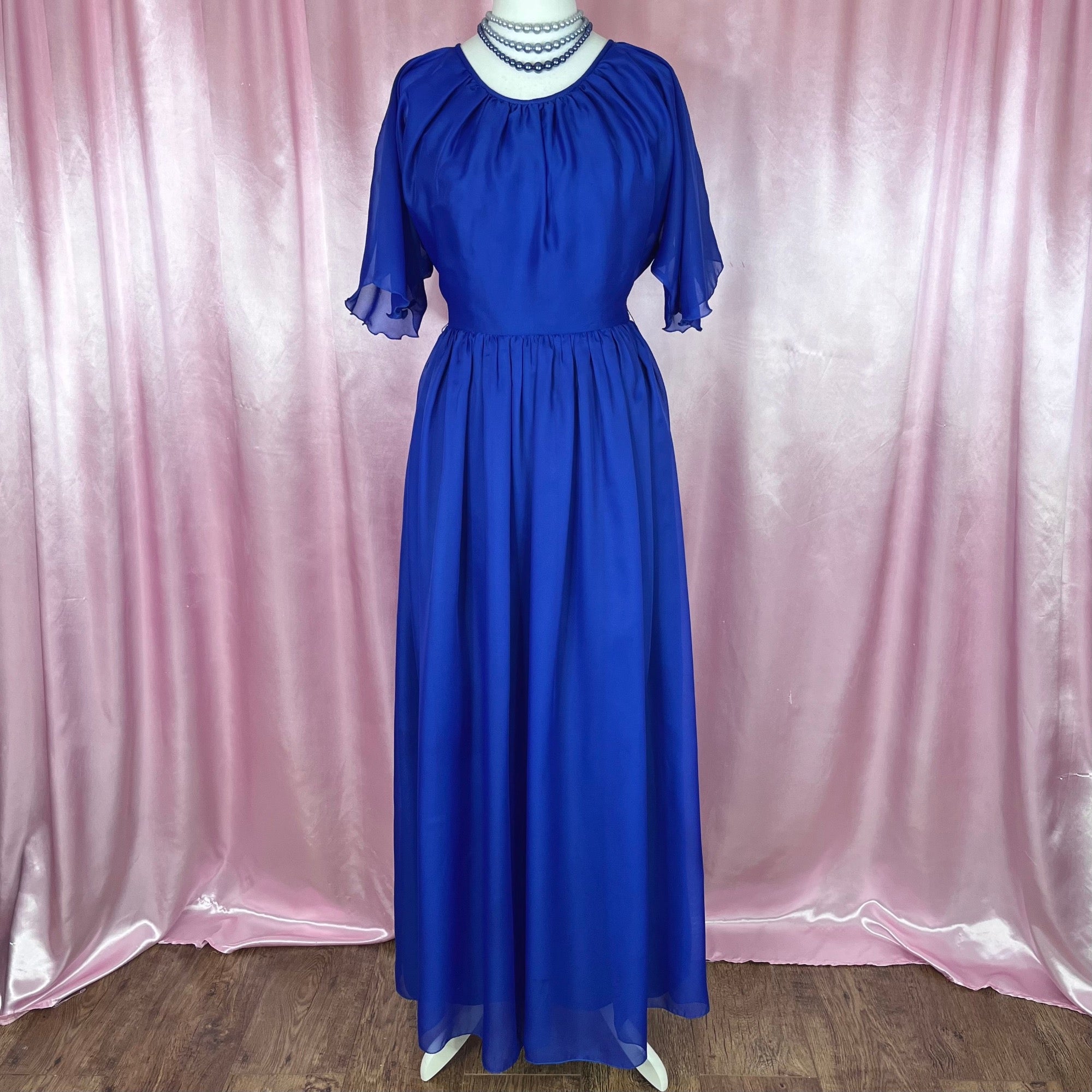 1970s floaty maxi dress, by Kleemeier Hof, size 12