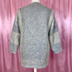 1980s Blue mohair jacket, by Berger Pledd, size 16