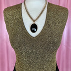 1980s Black & Gold bodysuit, unbranded, size 8