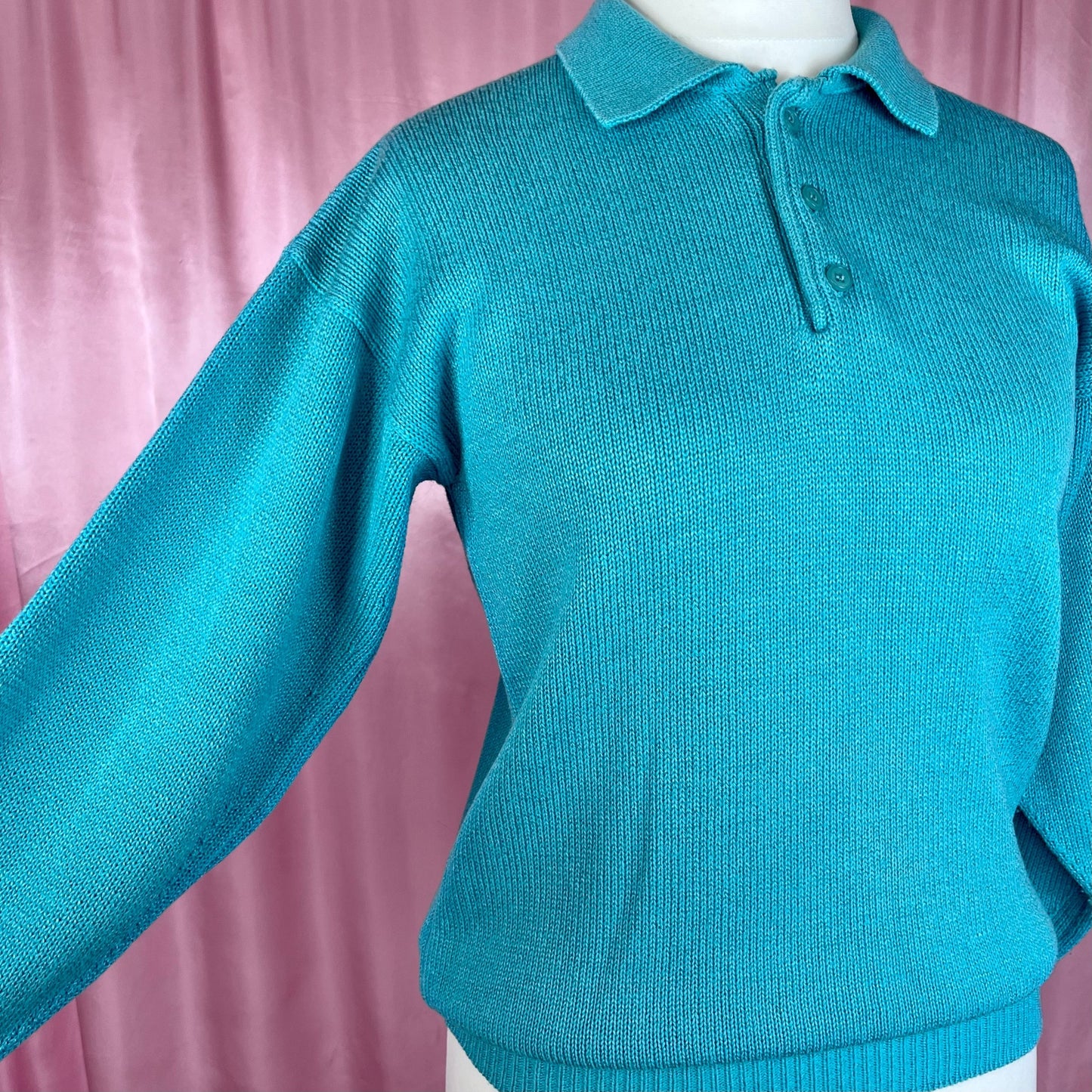 1990s Turquoise jumper, by St Michael, size 10