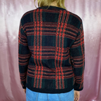 1980s tartan cardigan, by Just For Petites, size 10