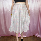 1980s ditsy print midi skirt, by Richards, size 6