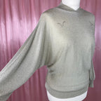 1980s Silver batwing jumper, by Chrysalis, size 8