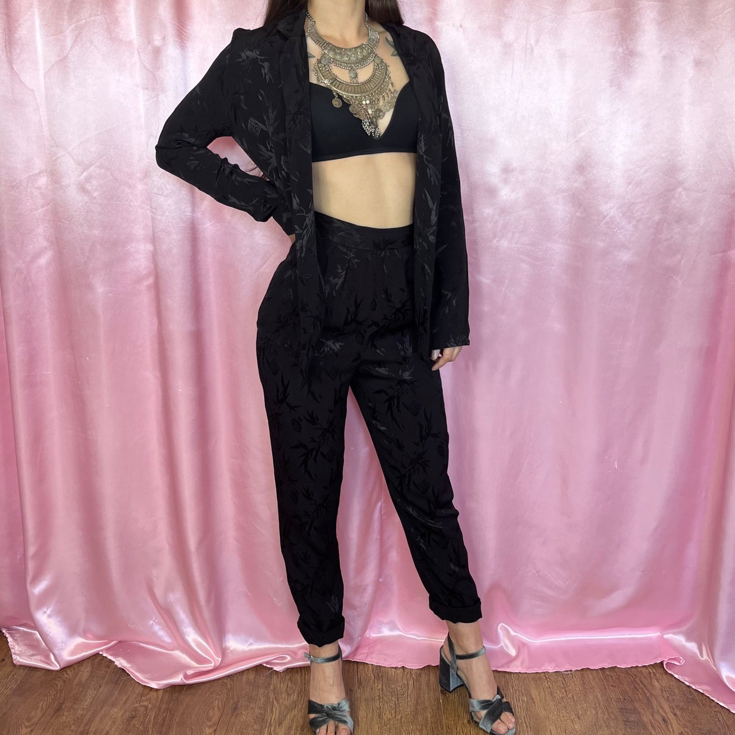 1990s Jacket & trousers co-ord, by Kriss, size 8