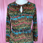 1960s floral jersey dress, by St Michael, size 12