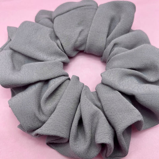 Reworked handmade grey scrunchie