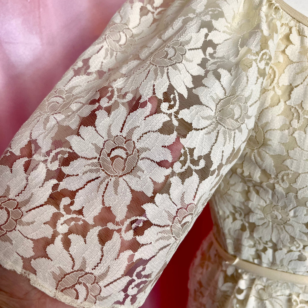 1970s Beige lace dress, by Dandi @ Berketex, size 8
