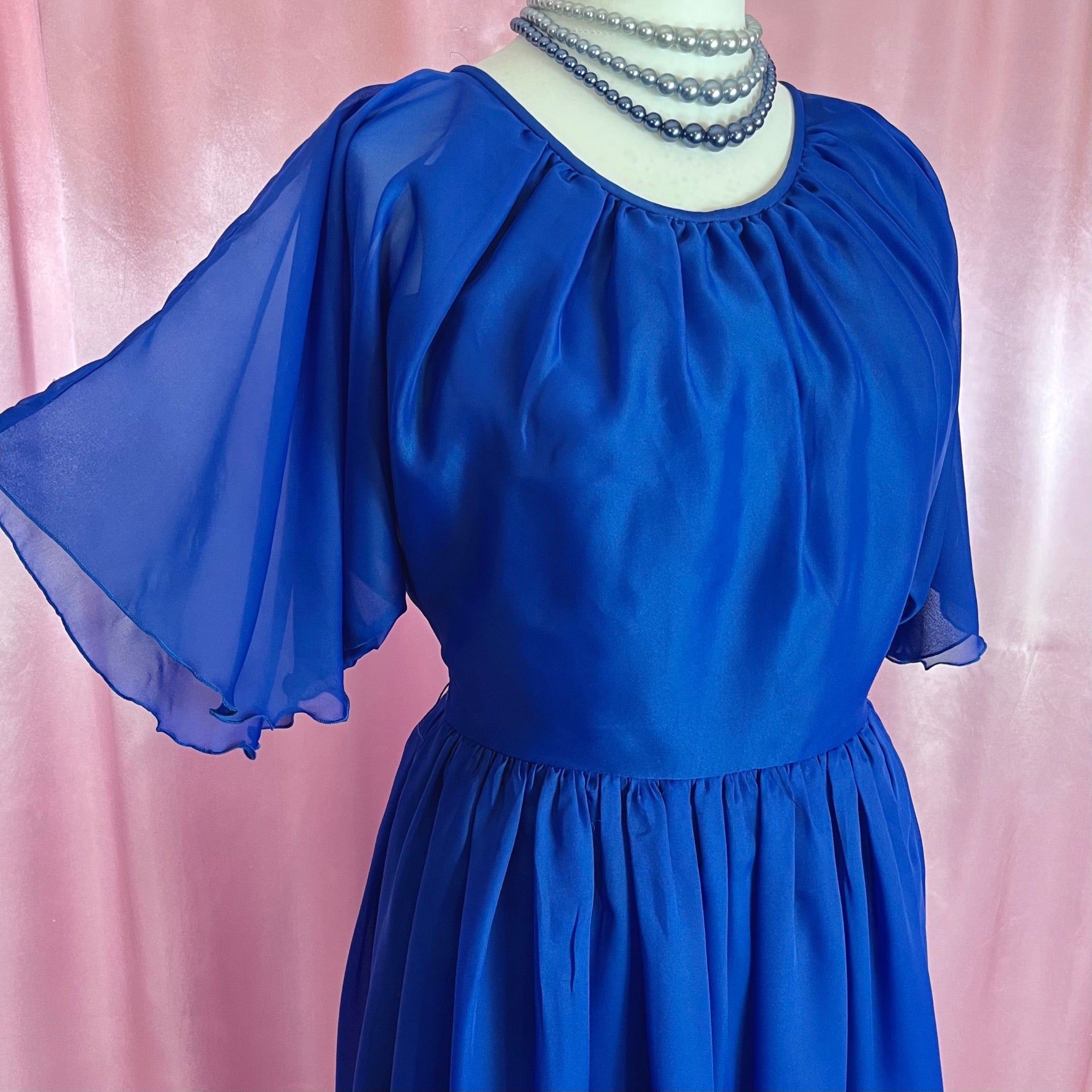 1970s floaty maxi dress, by Kleemeier Hof, size 12