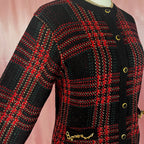 1980s tartan cardigan, by Just For Petites, size 10