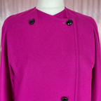 1980s Magenta wool coat, by Windsmoor, size 16