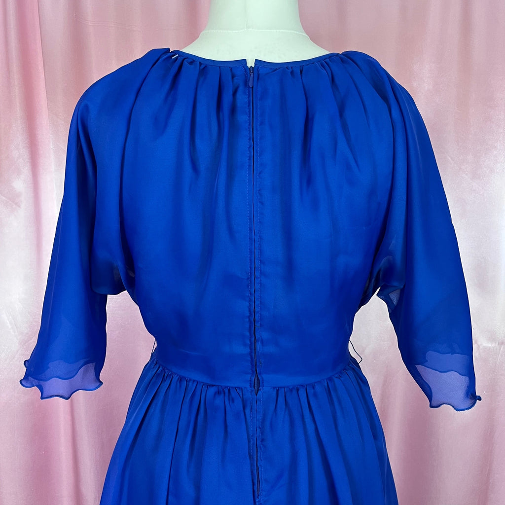 1970s floaty maxi dress, by Kleemeier Hof, size 12