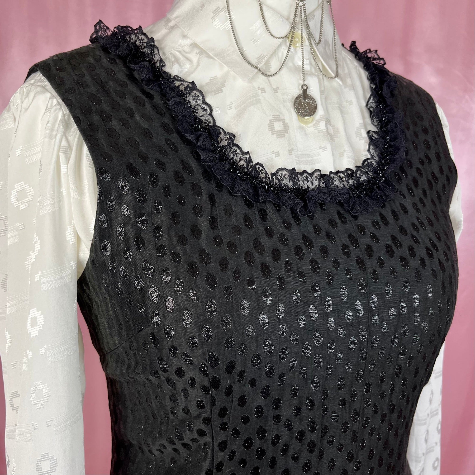 1990s Polka dot mini dress, unbranded, Size 10/12