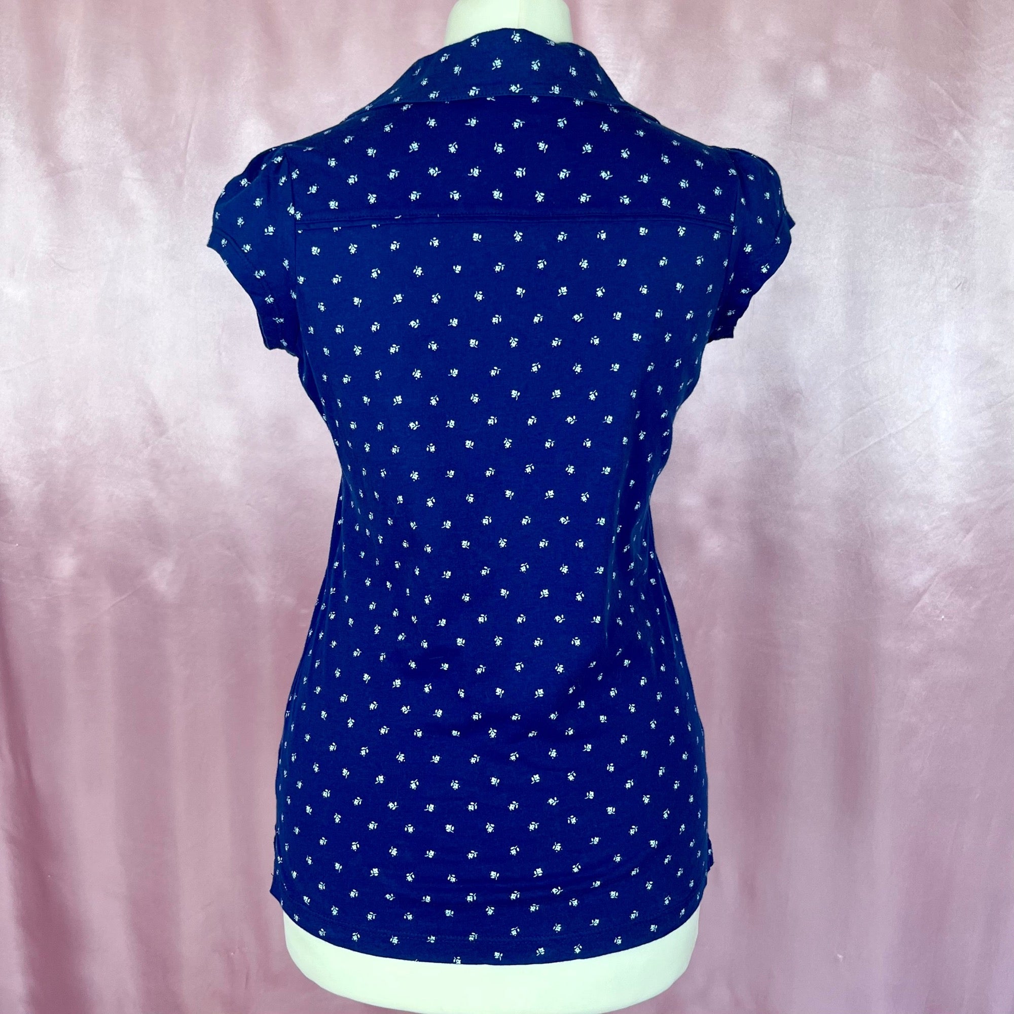 Y2K royal blue polo tee, by New Look, size 6