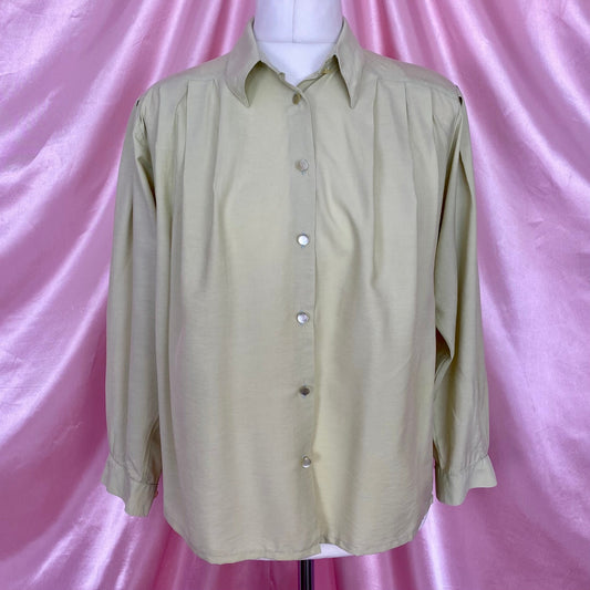 1980s pale green blouse, Unbranded, size 14