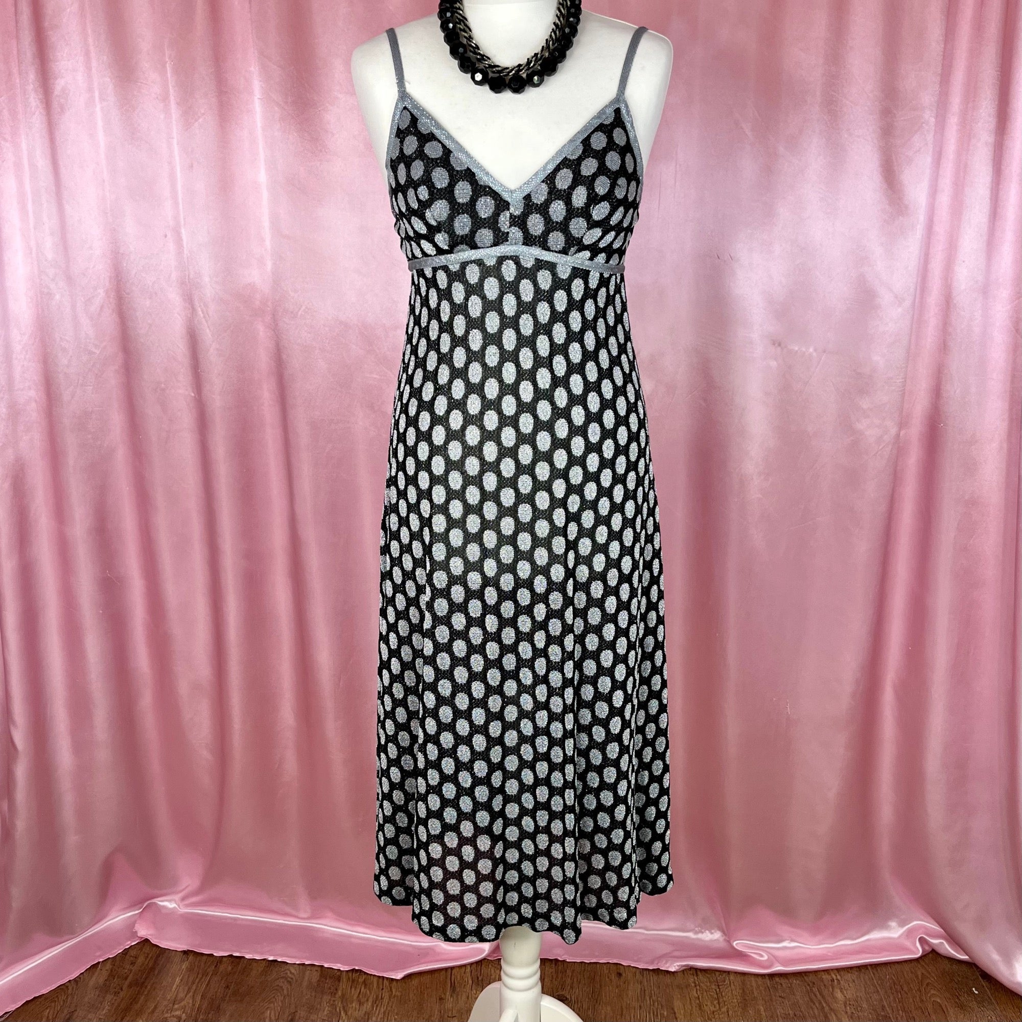1970 sparkly spotty dress, by Devonshire Lady, size 8