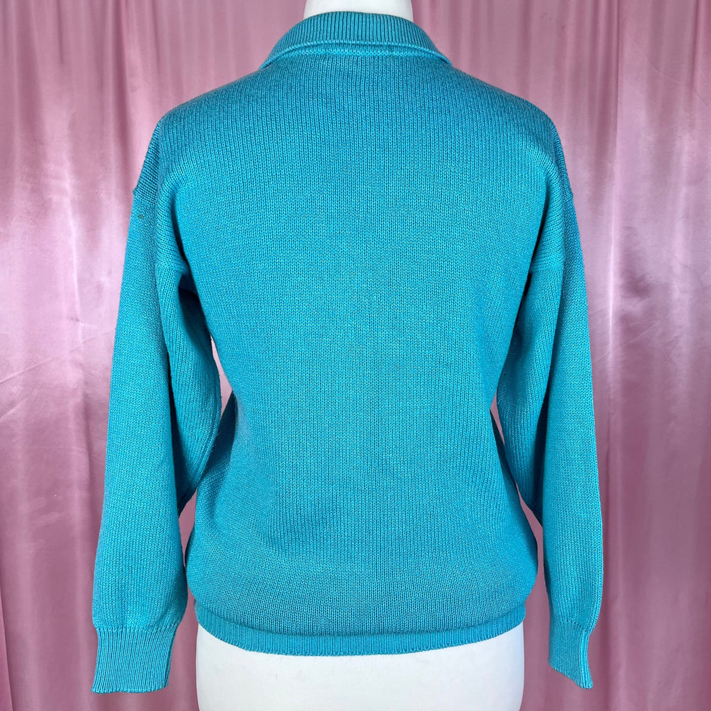 1990s Turquoise jumper, by St Michael, size 10