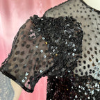 1980s Sheer sequin jacket, by Gina Bacconi, size 12/14