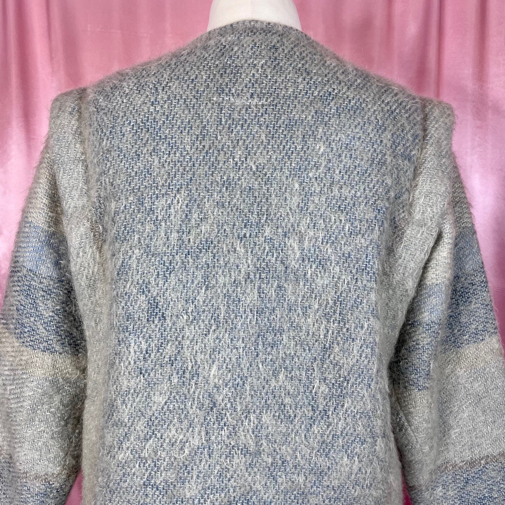 1980s Blue mohair jacket, by Berger Pledd, size 16
