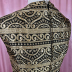 1960s Black & Gold dress, by Kitty Copeland, size 8