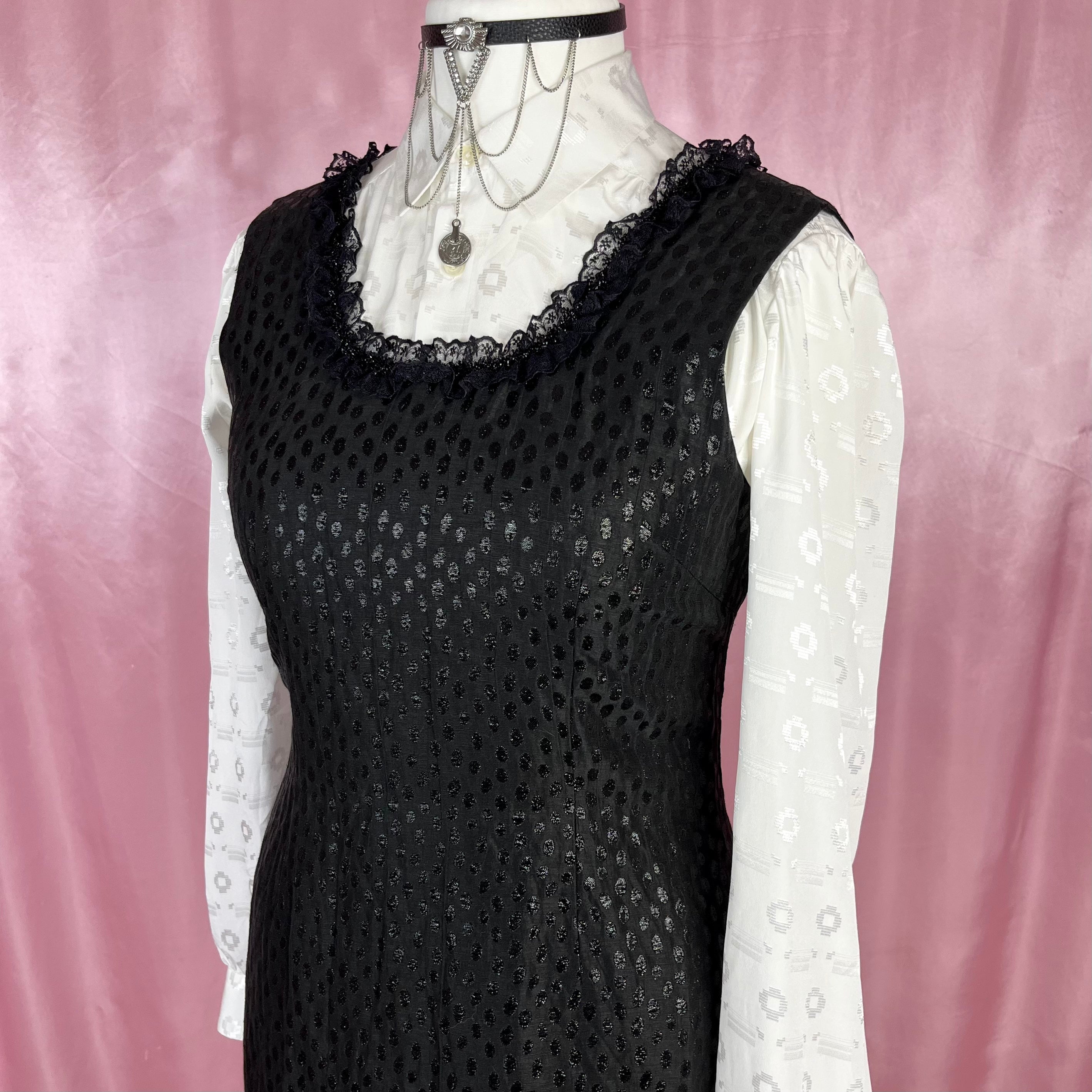 1990s Polka dot mini dress, unbranded, Size 10/12