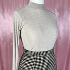 1990s slinky Silver mock neck, by Molder, size 14