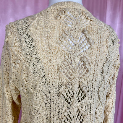 1990s textured knit cardigan, By Laura Ashley, size 12