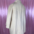 1980s Cream Wool swing coat, by C&A, size 18