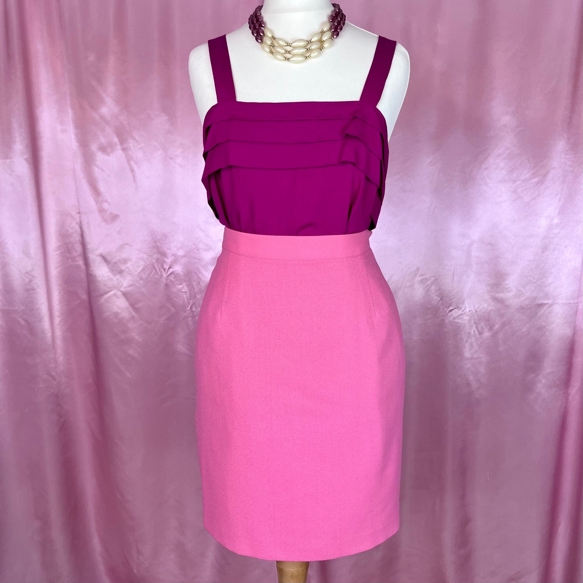 1990s Pink mini skirt, by St Michael, size 8