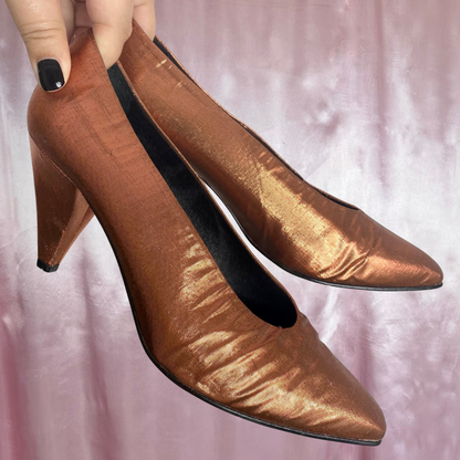 Metallic 2025 copper heels