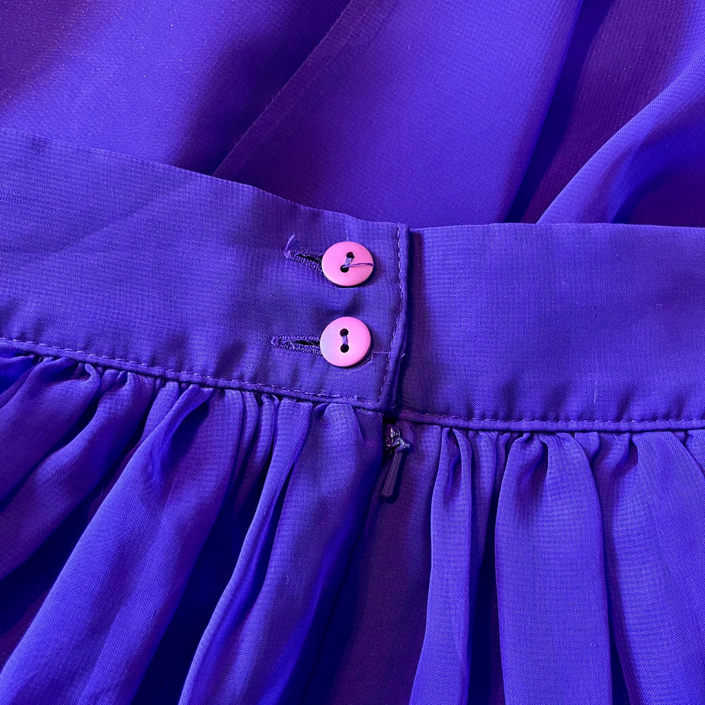 1980s Purple prom skirt, by Richards, size 8