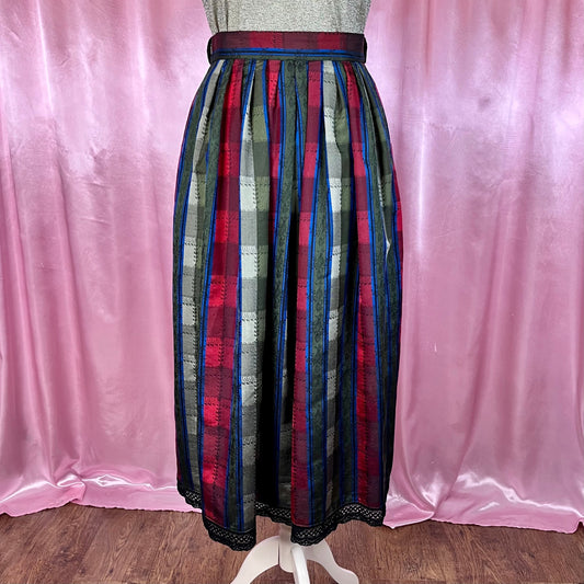 1980s Silk midaxi skirt, by Kitz-Pichlar, size 10/12
