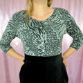Y2K animal print cardigan, by Select, size 10