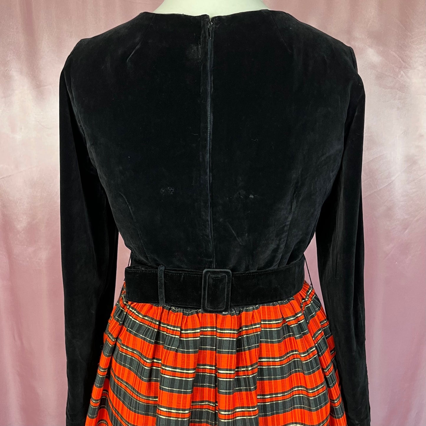 1960s Orange & black dress, by Montigo Bay, size 14