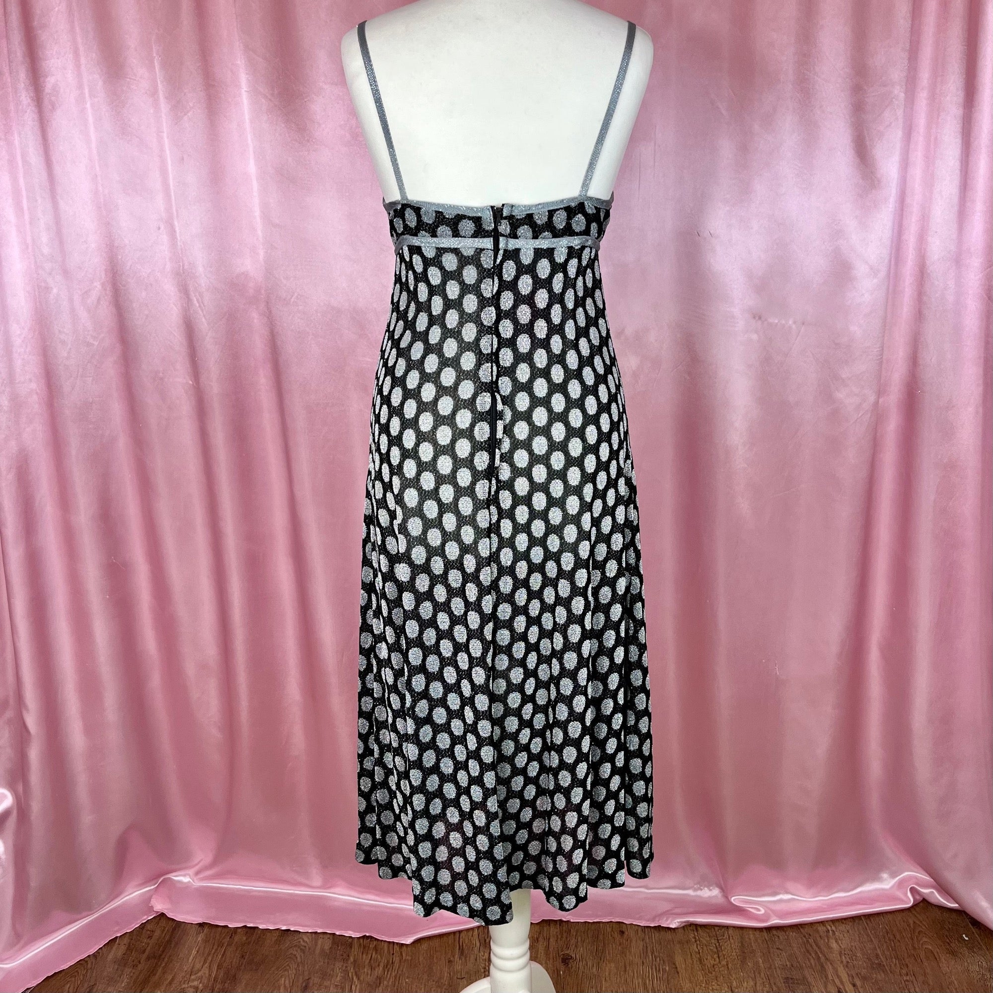 1970 sparkly spotty dress, by Devonshire Lady, size 8
