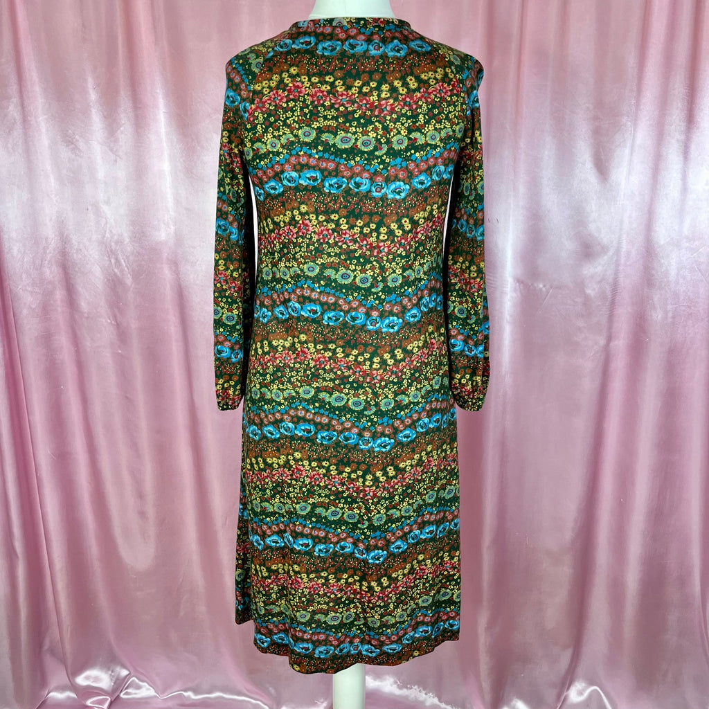 1960s floral jersey dress, by St Michael, size 12