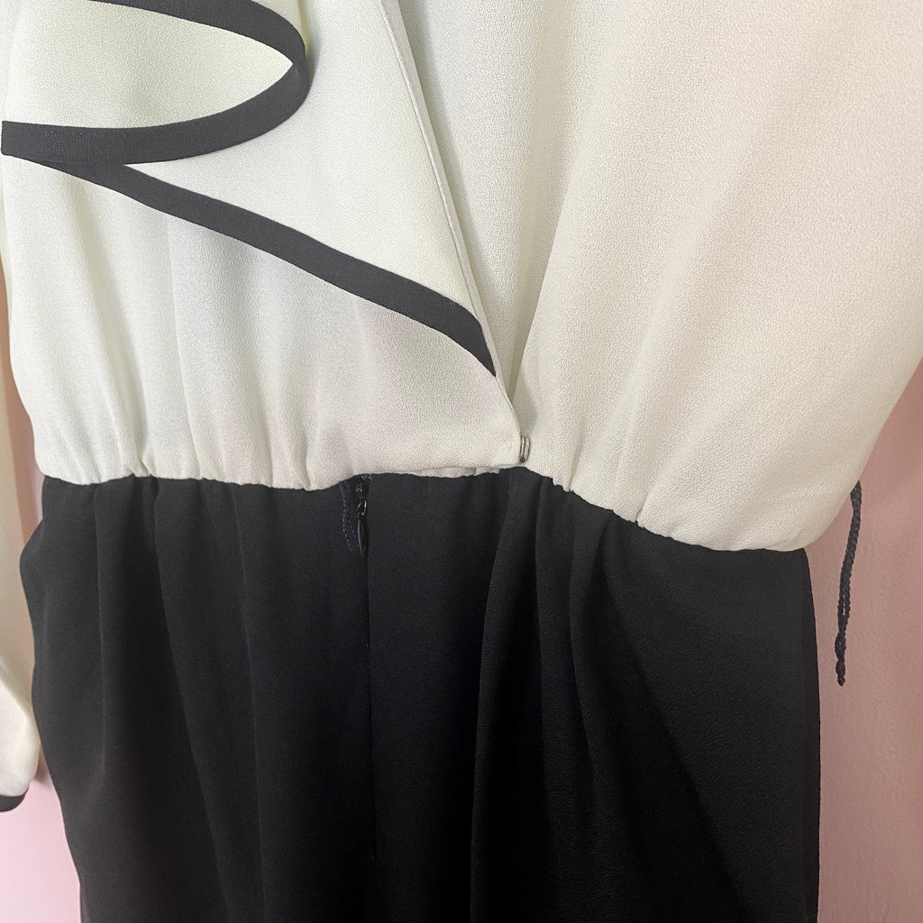 1980s Black & White jumpsuit, by Caron, size 10
