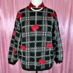 1980s Black appliqué jumper, by Cote á Cote, size 14