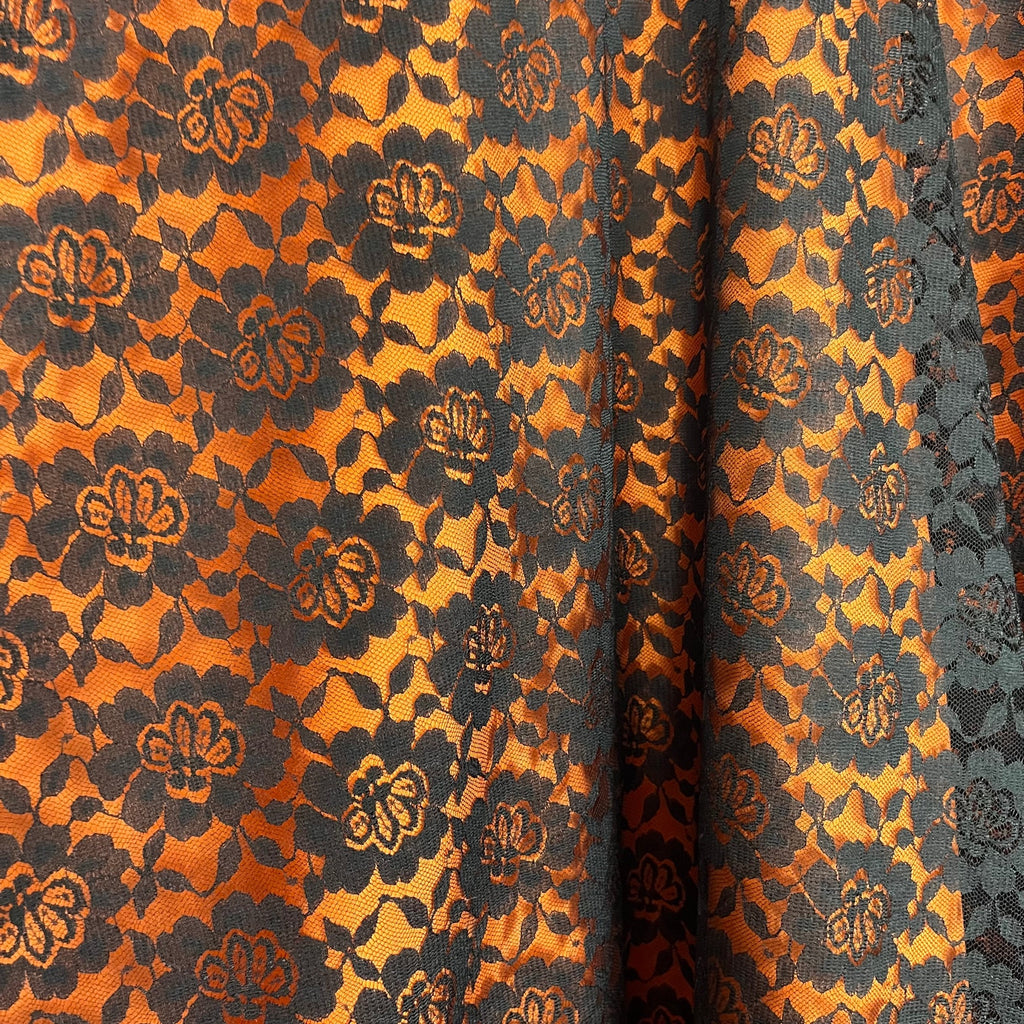 1970s Black lace skirt, by Creation Merlin Modell, size 8