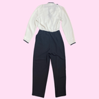 1980s Black & White jumpsuit, by Caron, size 10