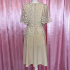 1970s Beige lace dress, by Dandi @ Berketex, size 8