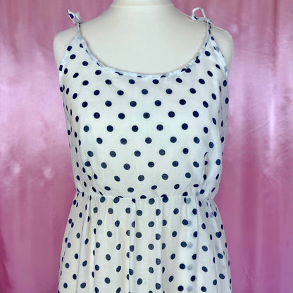 1970 polka dot prairie dress, unbranded, size 6