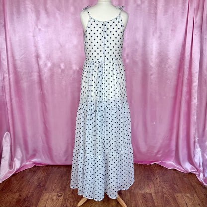 1970 polka dot prairie dress, unbranded, size 6