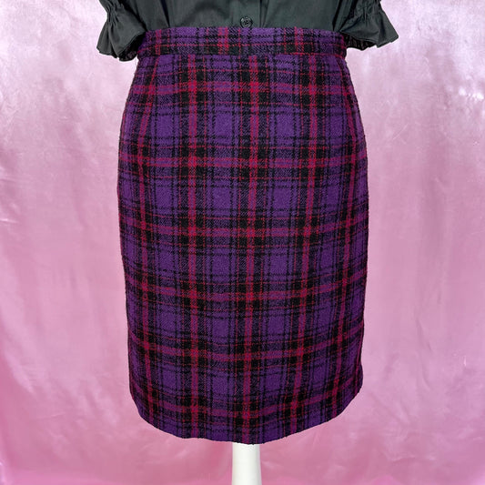 1990s Purple & Pink pencil skirt, by St Michael, size 10