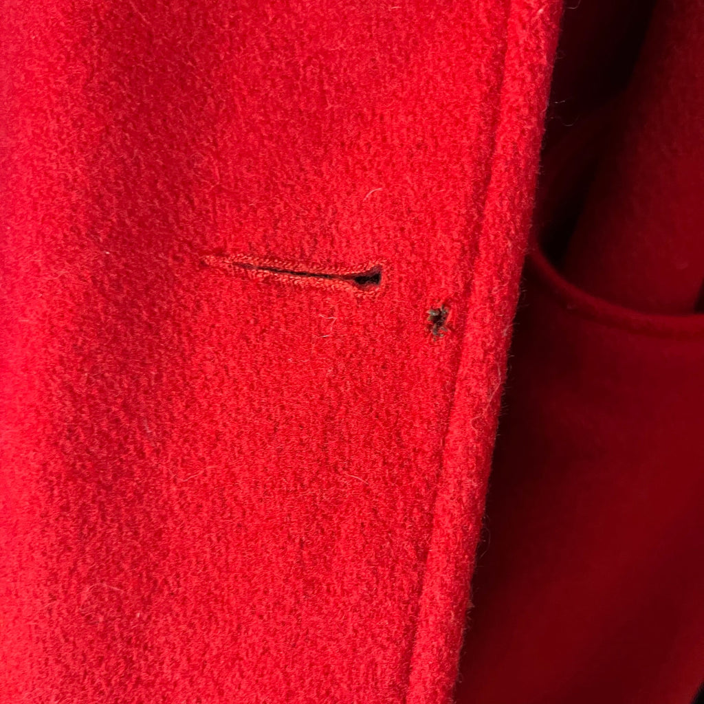 1980s Red coat with velvet collar, by La Crosse size 18
